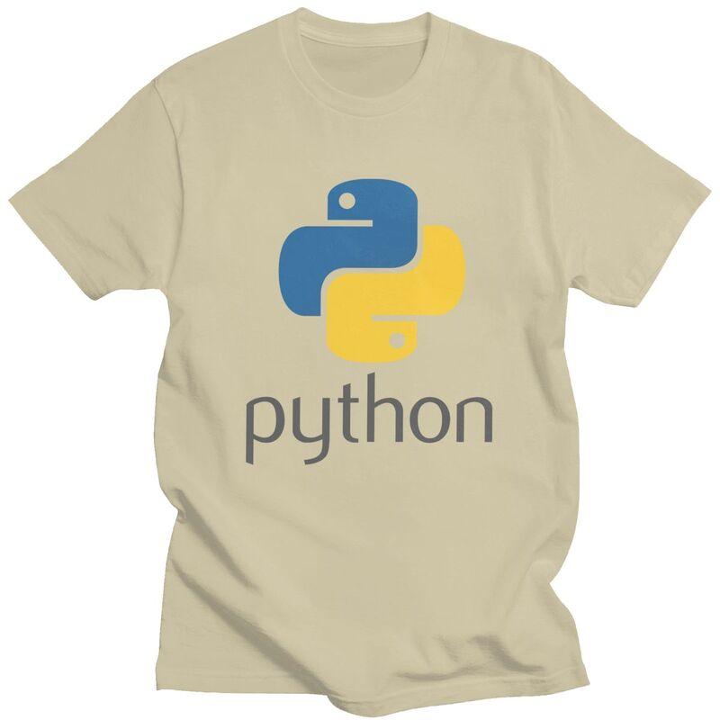 Custom Programmer Python Symbol T Shirt Men Short Sleeve Computer Developer Programming Coder Tee Tops Oversized Tshirts Merch
