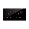 2022 New Black Glass Panel USB Wall Socket EU, Push Wall Switch with LED Indicator Light, UK 13A Wall Socket Switches