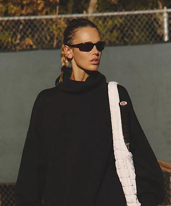 Solid Color High Neck Hooded Sweatshirt for Women - 2025 European & American Fashion, Loose Casual Style Small чёрный