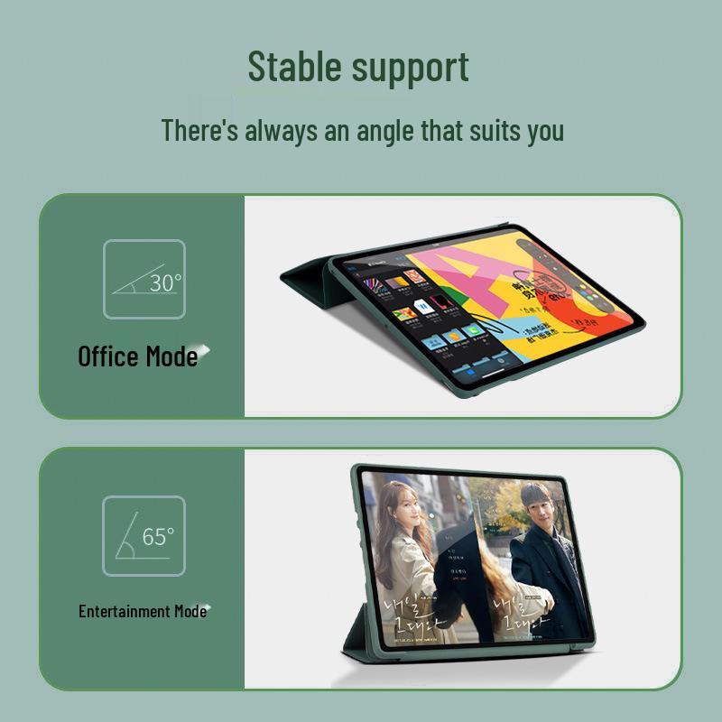 Suderinamas silikoninis ir odinis trijų dalių dėklas Samsung Galaxy Tab A7 T500 & A8 X200 (2021 m) P610