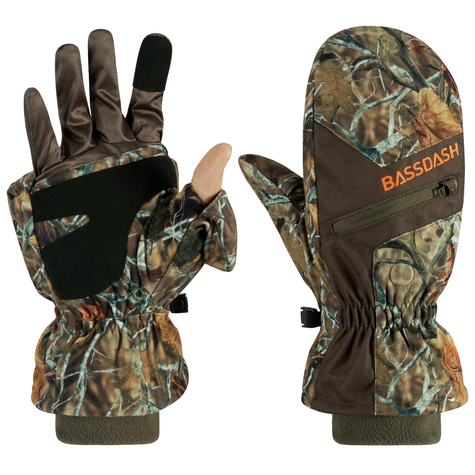

Bassdash Men s Winter Hunting Gloves, Touchscreen Compatible, Waterproof, Cold-Resistant, Camouflage Pattern, HG04M