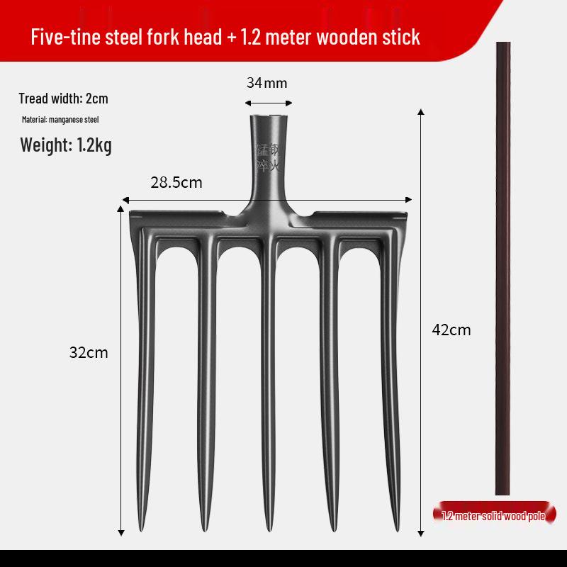 Manual Steel Fork & Shovel Set for Digging Sweet Potatoes and Loosening Soil