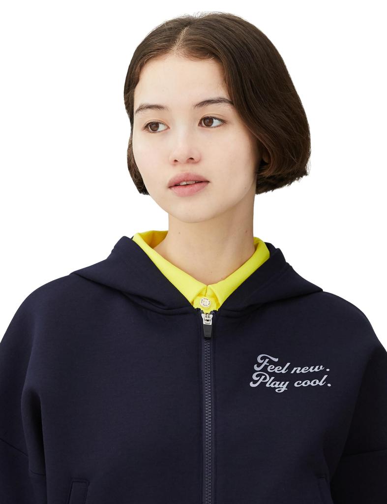 Long Sleeve Full Zip Hoodie Golf M [Ping Apparel] Women's (Cardboard Knit, Lightweight) / / 622-4162200 120_Navy