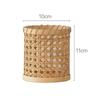 Autumn Rattan Weave Desktop Organizer: Pen Holder & Makeup Storage Box
