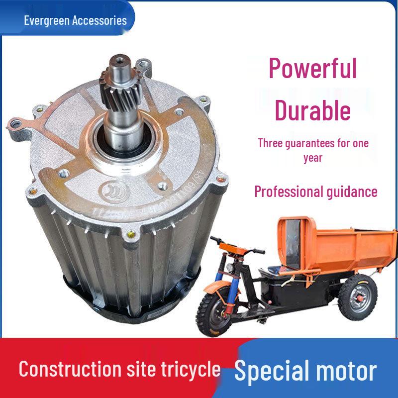 Electric Construction Tricycle with Brushless Motor and Differential, 48V/60V Rear Axle Package Accessories