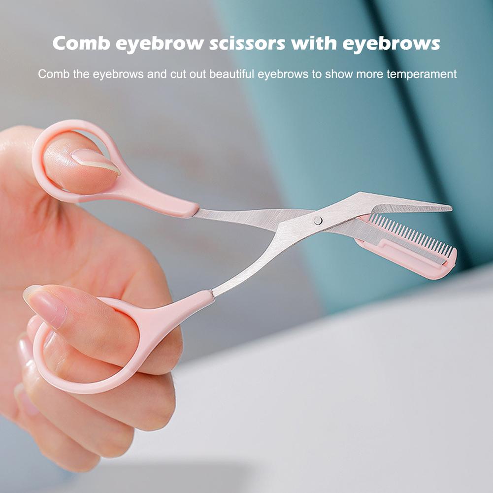 3Pcs/Set Eyebrow Trimming Knife Eyebrow Face Razor For Women Eyebrow Scissors With Comb Brow Trimmer Scraper Kit Beauty Tools