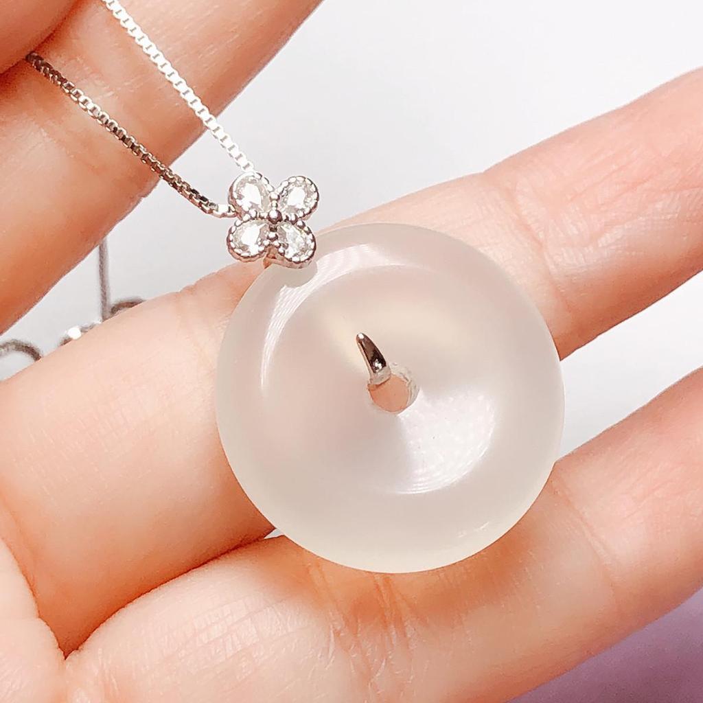 S925 Sterling Silver Jade Gold Safety Buckle Clip - Small DIY Pendant Clasp, Free Shipping