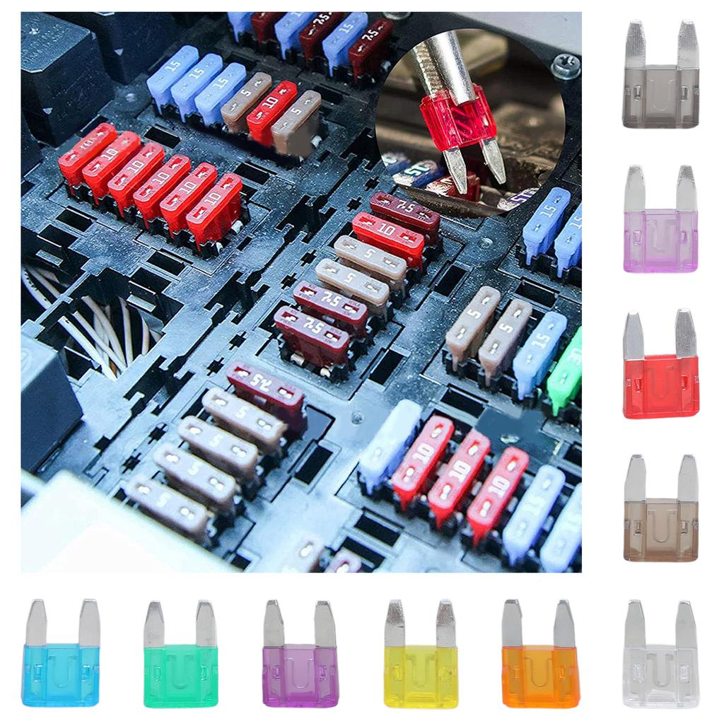 Multifunctional Vehicle Fuses Set 120pcs Color Code Small Fuses Portable Accessory for Secure Electrical Systems