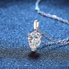 Dainty Teardrop Moissanite Pendant 1ct D Color Necklace Women