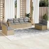 VidaXL Garden Lounge Set with Cushions 8 Pcs, Patio Sofas, Patio Furniture Set, Outdoor Furniture, Beige 3258293