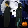 Double Layer Witch Clothes Children Halloween Cloak Hooded Cape Wizard Robe Performance Costumes