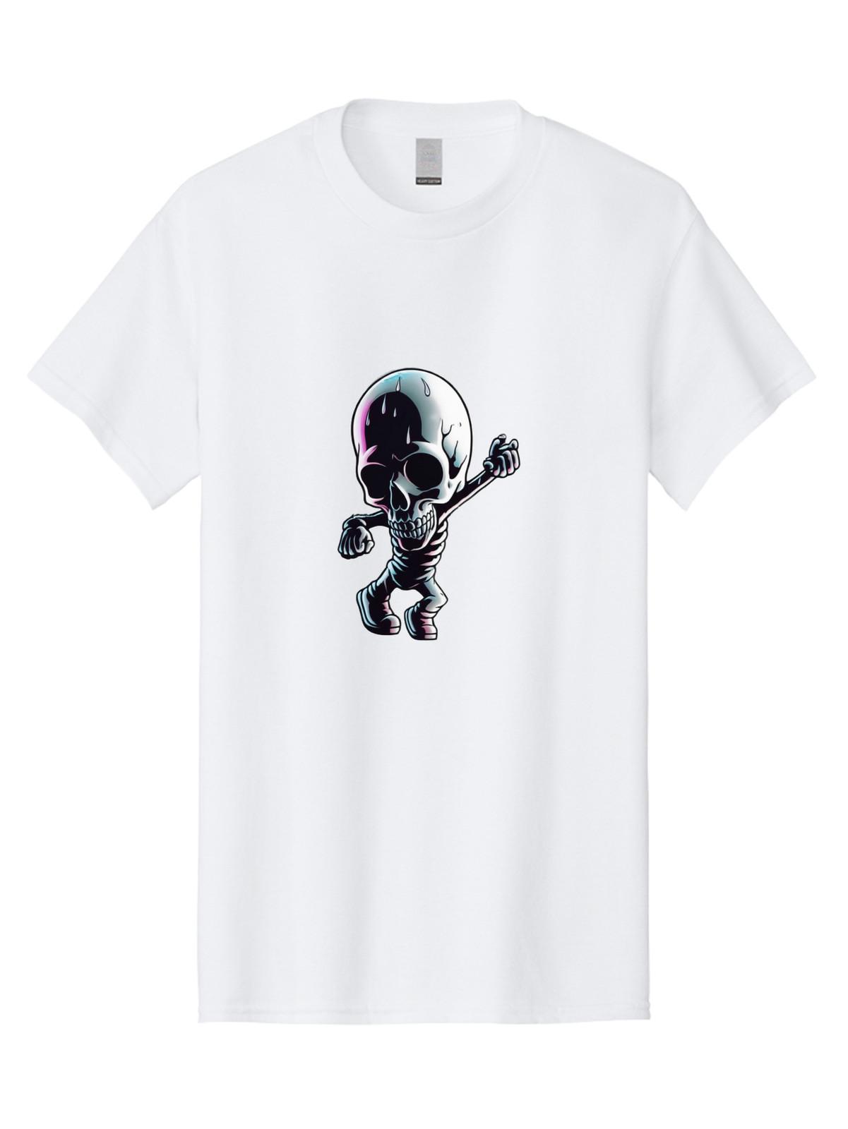 Dancing-Skeleton-1 Mens Graphic Tee, 100% Cotton, Casual Summer Wear S