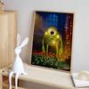 Disney Diamond Painting Mike Wazowski Disco Light Show 5D Diamond Painting Art Embroidery Cross Stitch Room Decoration