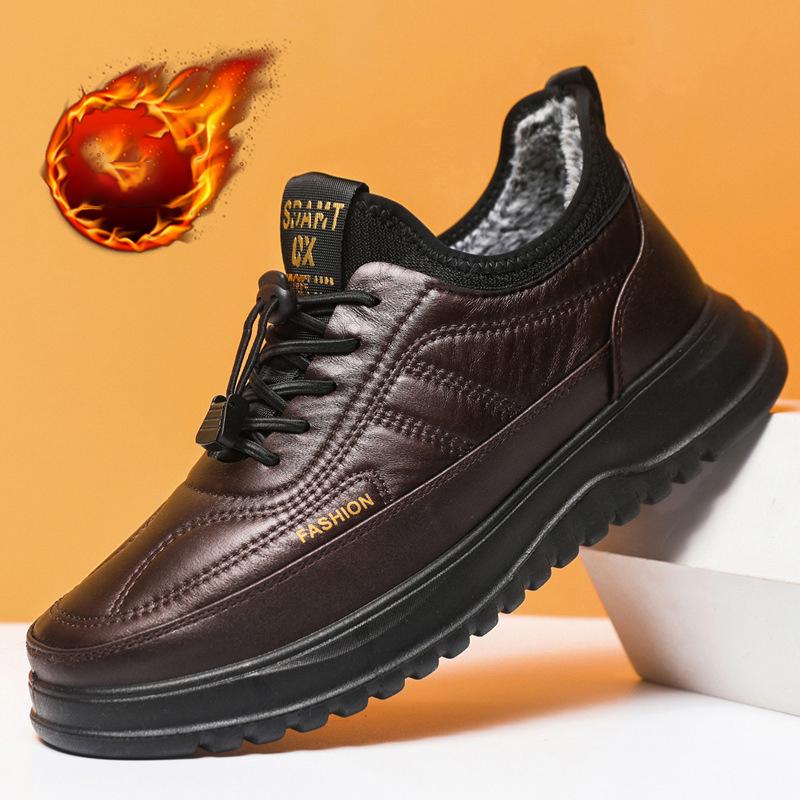 Winter Men's Shoes Comfortable Cold Proof Warmth Durable Slip Resistant Outsole Men's Shoes