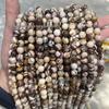 Zebra Jasper Round Beads: Natural Coffee & White Striped for DIY Bracelets & Necklaces