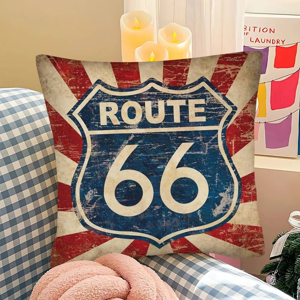pc Fashion US RRoute Cool Anime Pillow Case Fashion Square Pillowcase Bedroom Sofa Room Ins Decoration Leisure