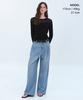 MUSINSA STANDARD WOMAN Women'S Tencel One-Pleat Extra Wide Denim Pants [Sky Blue]