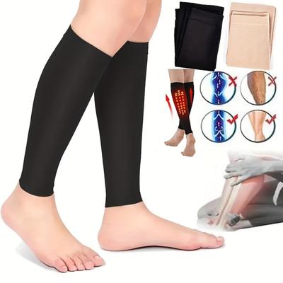 1 paire de chaussettes élastiques pour varices, chaussettes de soutien pour les tibias, soulage la fatigue, chauffe-jambes, manchon de compression pour mollet
