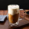 Changqi Double Wall Glass Coffee Mugs, 450ml, Set of 2