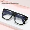 Photochromic Reading Glasses Oversized Square Leopard Print Women Eyeglasses Anti Blue Light Big Frame Computer Eyewear