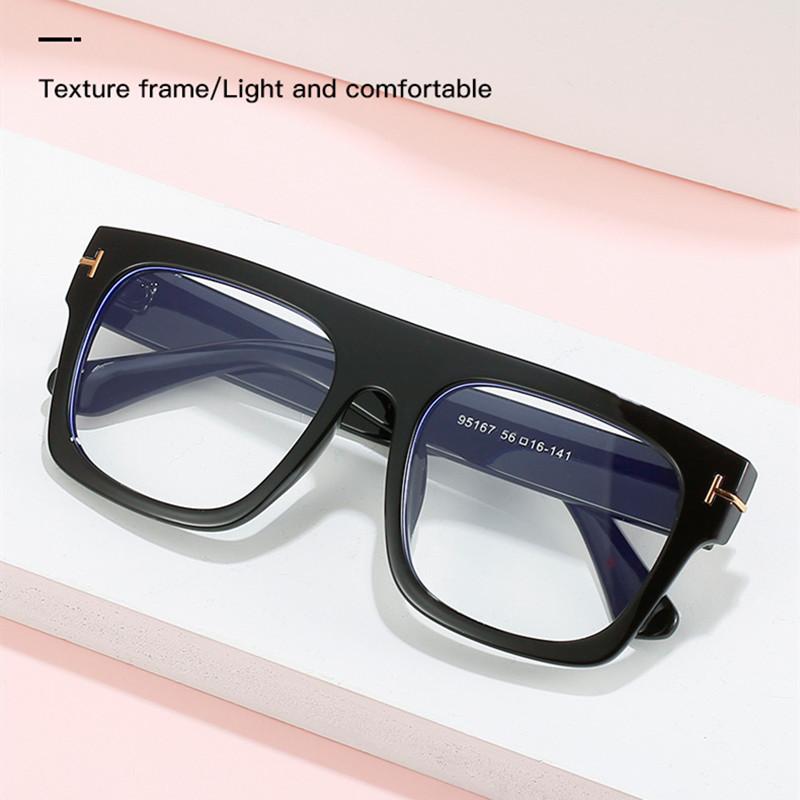 Photochromic Reading Glasses Oversized Square Leopard Print Women Eyeglasses Anti Blue Light Big Frame Computer Eyewear