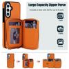 Crossbody Long Lanyard Zipper Card Holder Leather Cover for Samsung Galaxy S26 Ultra S25 S24 S23 S22 A06 A36 Stand Bag Cover