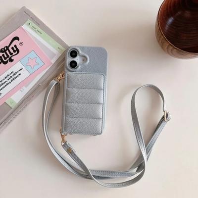 Crossbody Lanyard Lederen Telefoonhoesje voor IPhone 13 12 Mini 16 15 14 Plus 11 Pro Max Spiegel Portemonnee Kaartsleuf Houder Cover