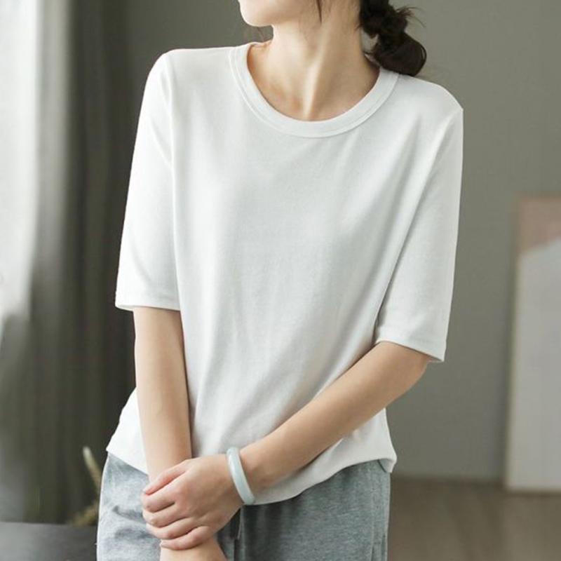 Dámské tričko Letní Velká velikost Bavlněné tričko Měkké Volné Potiskované Ležérní Pohodlné Pulovr Tričko Top