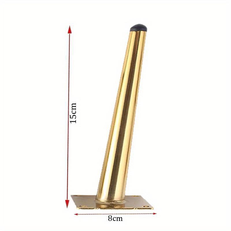 4pcs 15cm/5.9inch Sofa Legs Round Solid Metal Furniture Legs Sofa Replacement Legs Perfect Mid-Century Modern Sofa Couch Bed Coffee Table