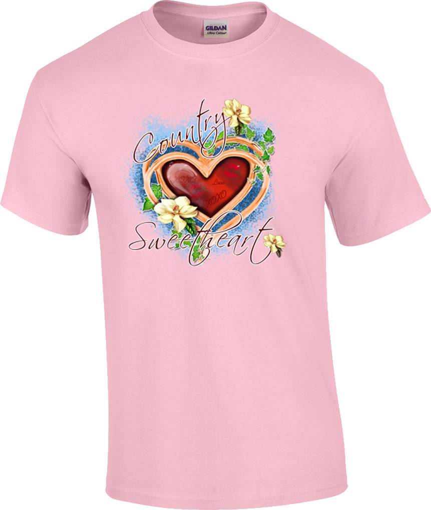 Country Sweetheart Farming Farmer Cowgirl T-Shirt XL