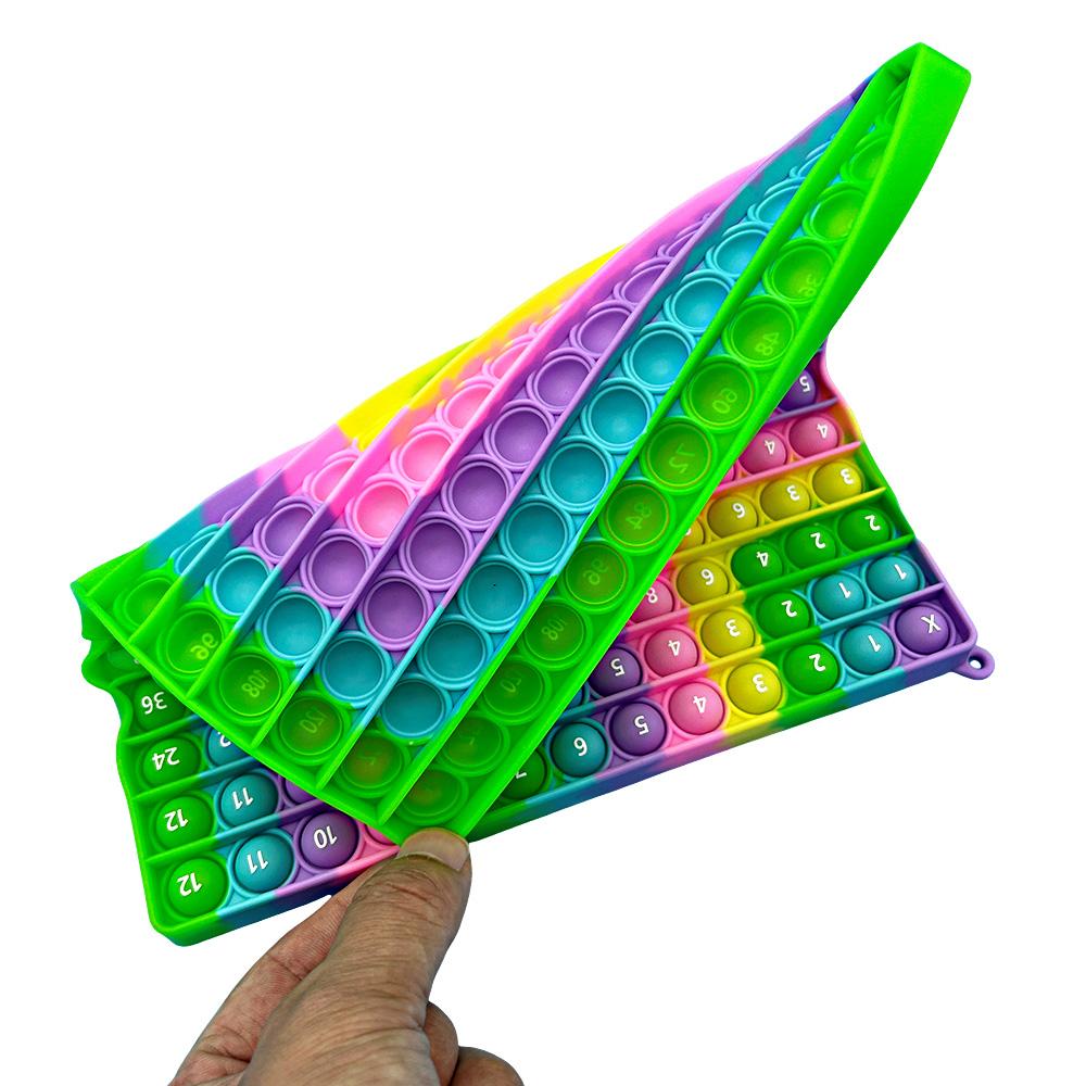 Macaron 12x12 Multiplikationsspiele, Pop-Zappelspielzeug, rechtwinkliges Einmaleins-Diagrammbrett, Mathe-Spielzeug, Lernspielzeug für Lehrerinnen und Mädchen