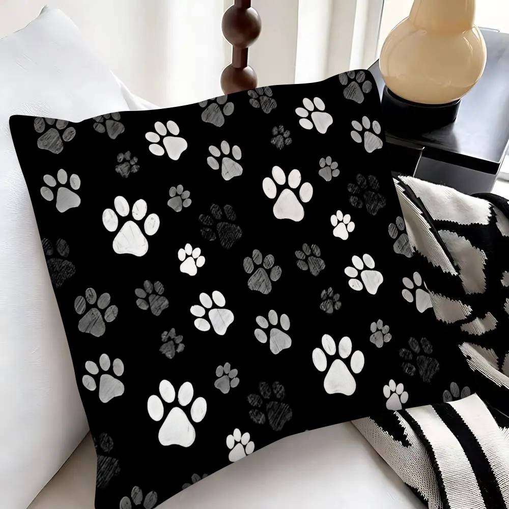 Cute Cat Paw Pillow Case Fashion Square Pillowcase Bedroom Sofa Room Ins Decoration Leisure
