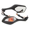1 Pair Motorcycle Rear View Mirror Angle Adjustable Mirrors With Led Turn Signal Compatible For  Cbr1000rr 2008-2012