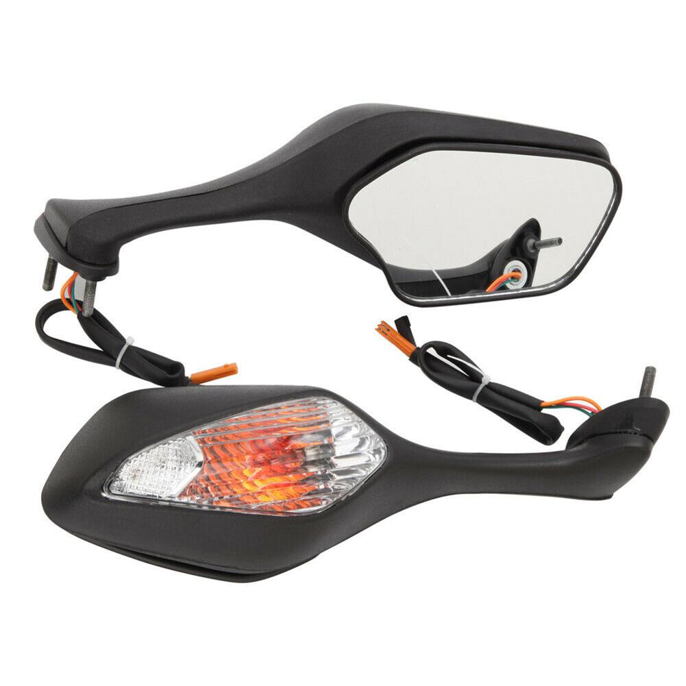 1 Pair Motorcycle Rear View Mirror Angle Adjustable Mirrors With Led Turn Signal Compatible For  Cbr1000rr 2008-2012