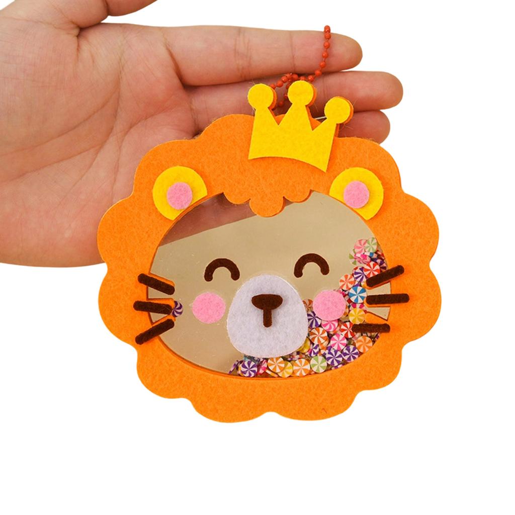 NonWoven Fabric Animal Pendant Craft Kits Making Set for Toddler Early Educational Toy Handmade Hanging Decoration