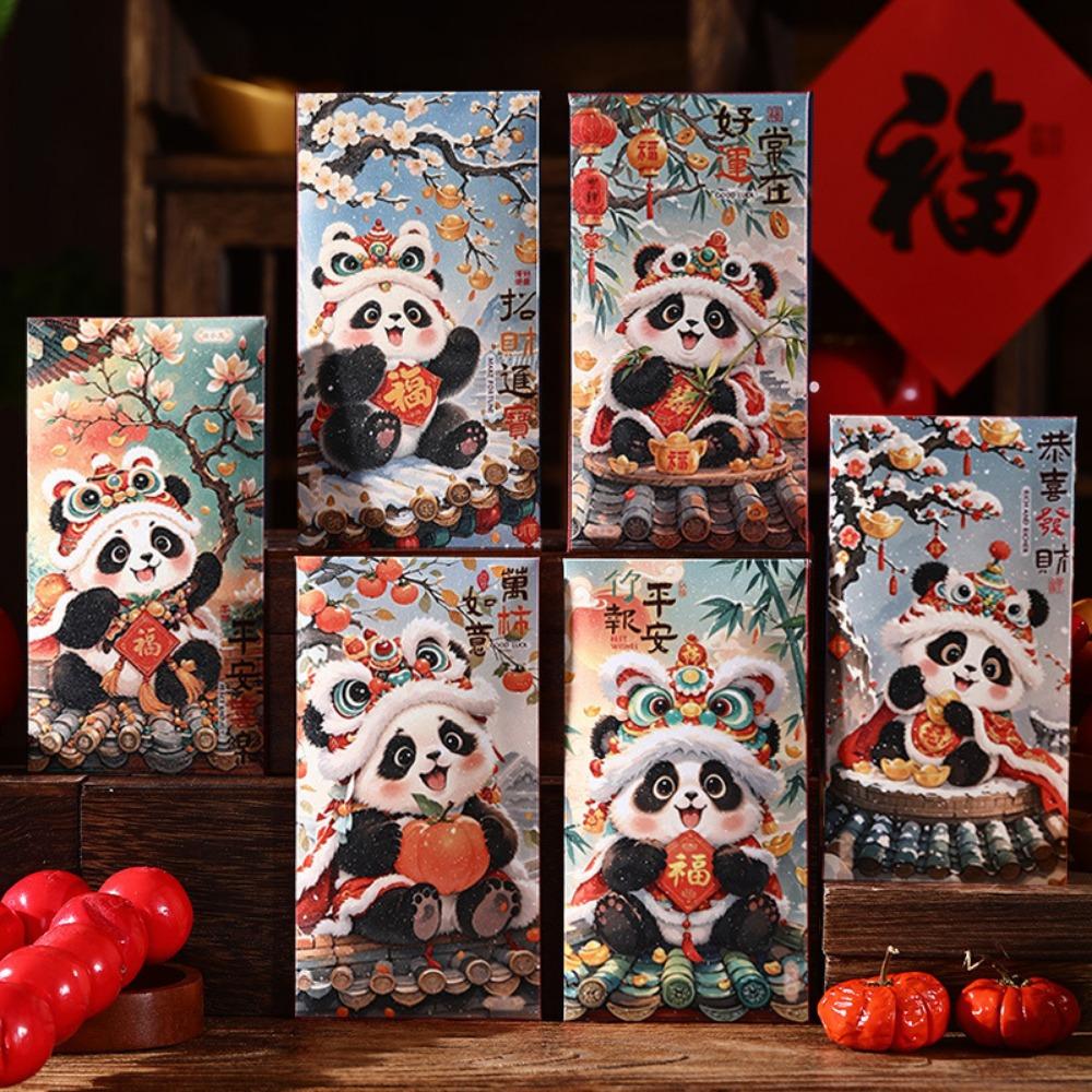 6pcs Traditional New Year Red Envelopes Chinese Style Good Lucky Red Packets  Graduation