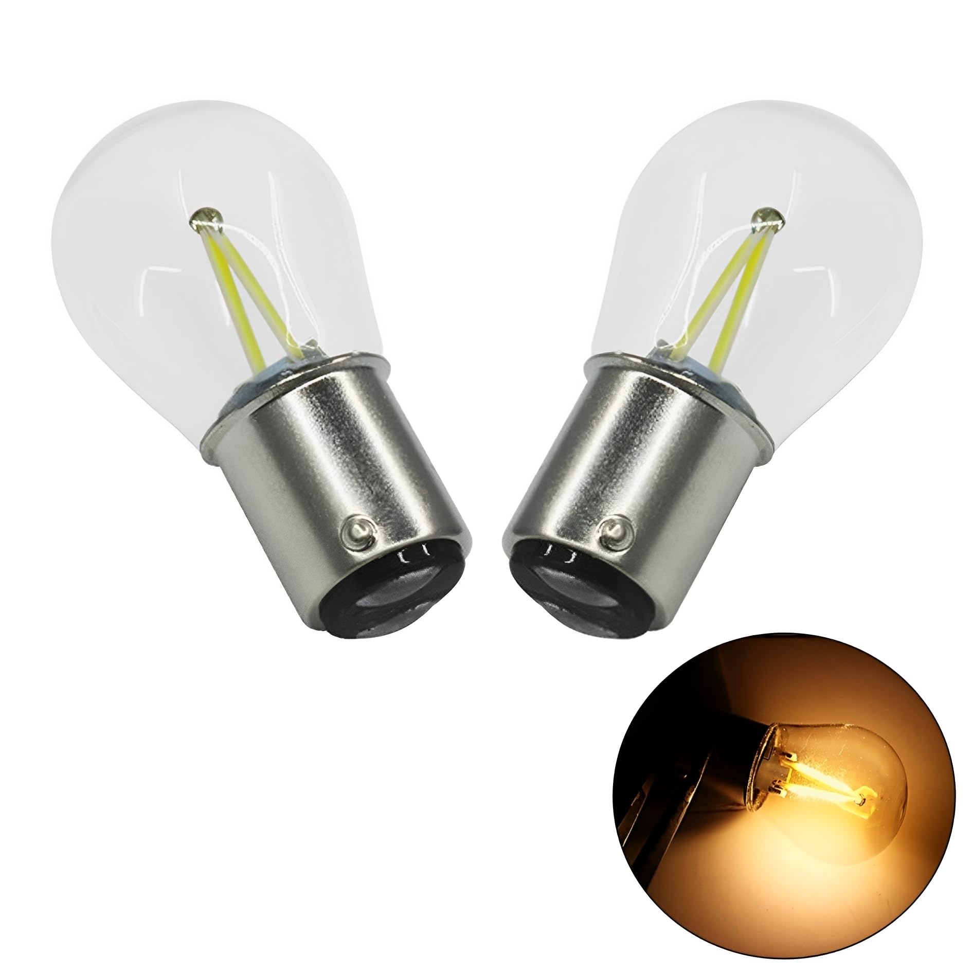 MIMIA Motorcycle Brake Lamp Set of 2 12V 2 Wheel 1156: Parallel contact type