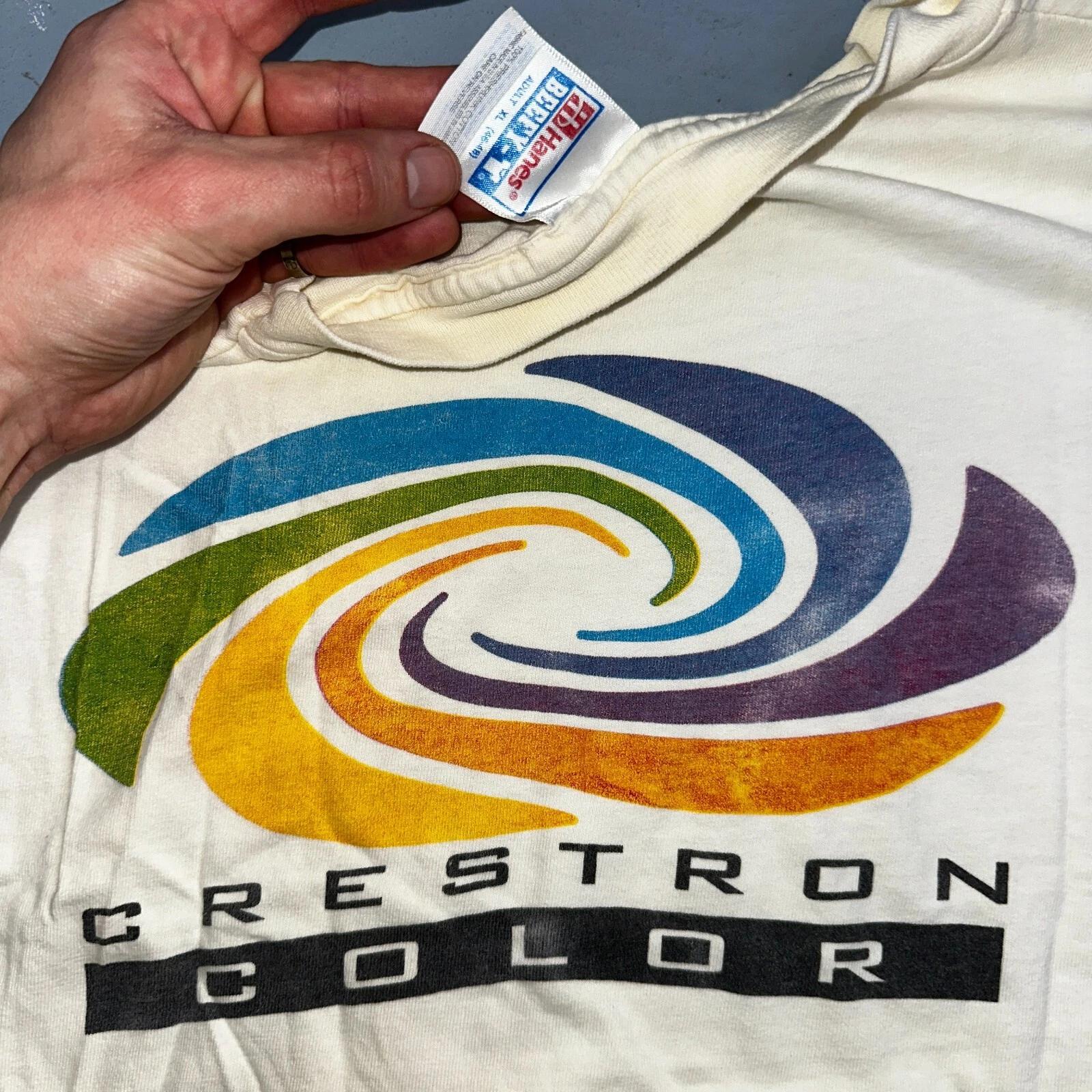 Crestron Color VTG T Shirt Remote Controller Hanes Graphic Music Audio TV Promo 3XL