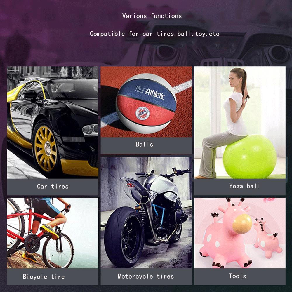 Portable 12V 150PSI Rechargeable Air Pump Tire Inflator Cordless Compressor Digital Car Tyre Pump for Car Bicycle Tires Balls