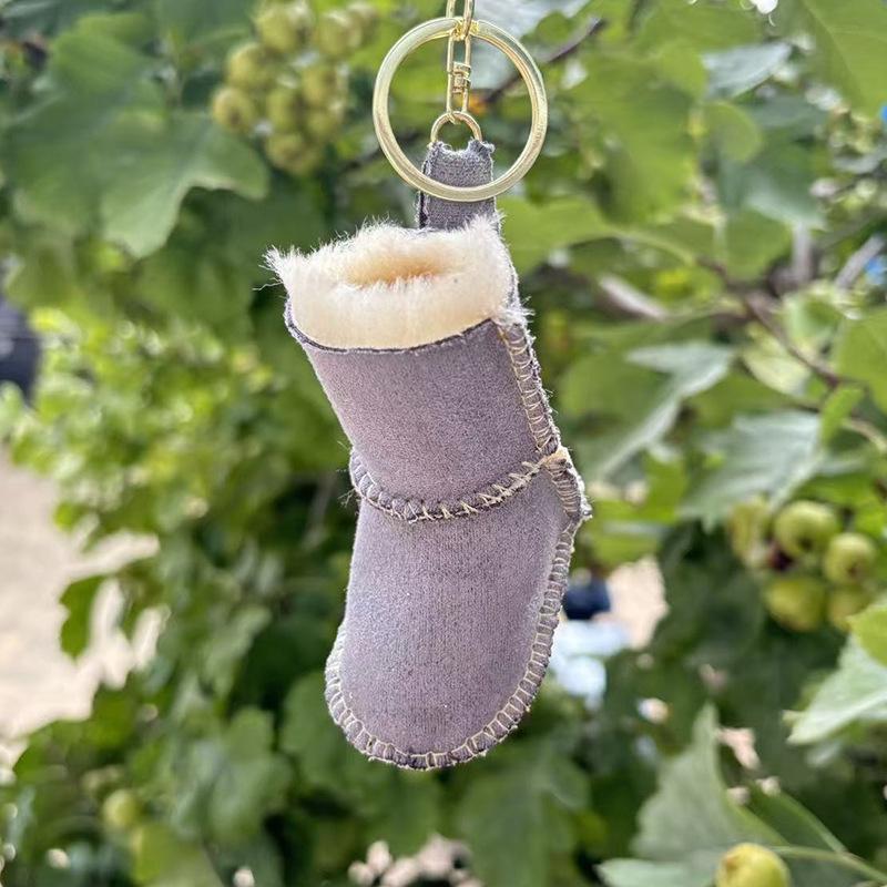 Mini Wool Doll Shoes Keychain & Pendant