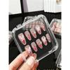 2pcs Transparent Acrylic Fake Nails Display Box, Portable Nail Sticker Showcase, Empty Manicure Box (Nails Not Included)