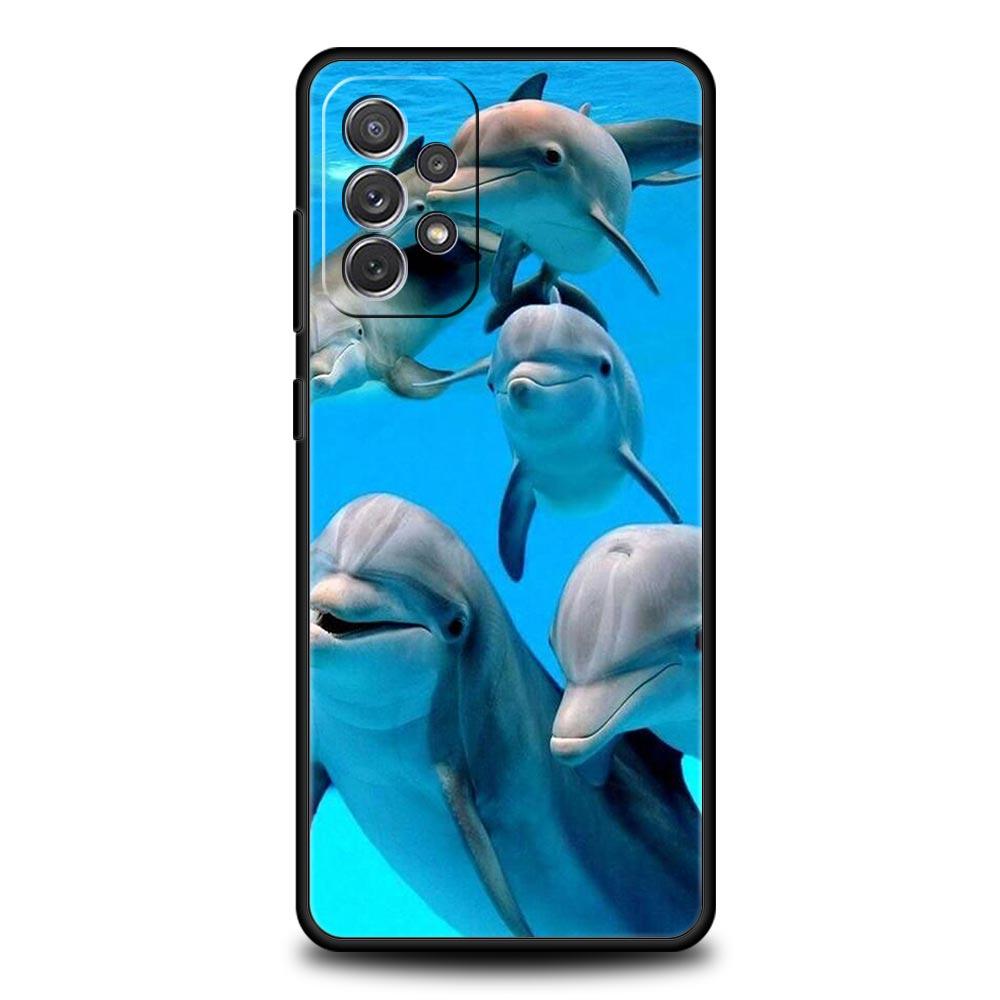 Ocean Animal Dolphin Phone Case For Samsung Galaxy A51 A71 A21S A12 A11 A31 A41 A03s A52 A32 A22 A13 A23 A33 A53 A73 5G Cover