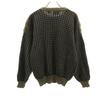 GABRIELLE 80er Jahre Old Overall Griff Langarmpullover S Khaki Strick Herren Gebraucht
