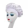 Wide Brim Satin Nightcap: Elastic Silk Hair Protection Scarf for Men & Women, Solid Color, Bath & Chemo Cap.
