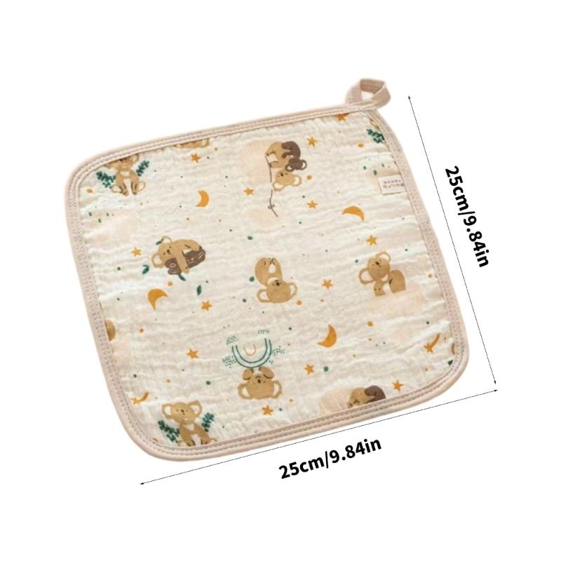 Cotton Drooling Bib Mouth Cloth For Baby Gentle On Skin Machine Washable Saliva Towel Newborns Feeding Accessories