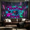 Tapestry Ścienne Chainsaw Man Estetyczna Dekoracja Ścienna Drukowany Materiał Koc Dekoracyjne Tapiserie Do Sypialni Salonu Wystrój Domu