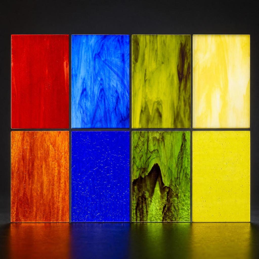 8 Pieces Glass Sheets Easy for Ornament Making, Mosaic Makers
