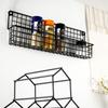 Black Metal Kitchen Bathroom Wall Shelf for Spices and Cosmetics