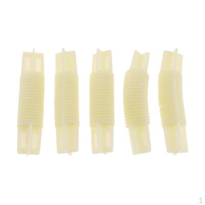 5 Stück 26 mm/28 mm Erker-Gardinenstangen-Eckbiegegelenk-Winkelverbinder Beige