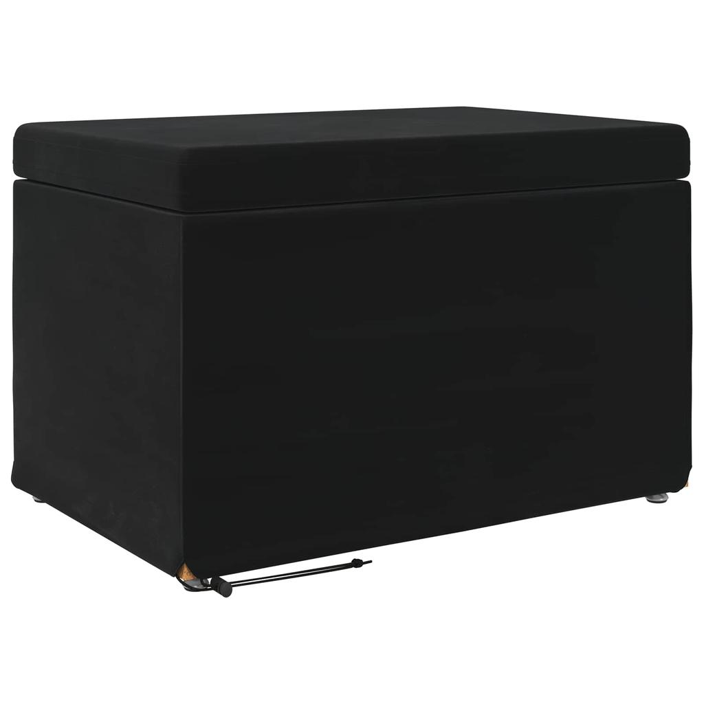 Black Stool 61 x 41 x 40 cm Velvet and Engineered Wood